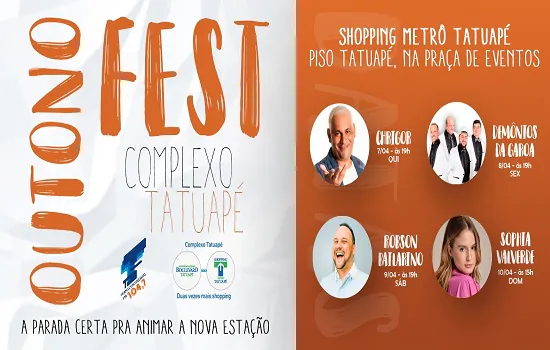 Complexo Tatuapé recebe Chrigor e Demônios da Garoa na programação do Outono Fest