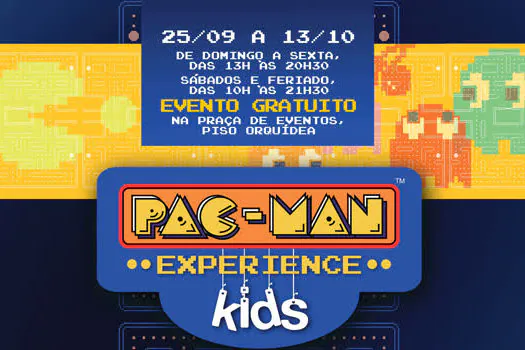 Pac-Man Experience Kids chega ao Shopping Anália Franco