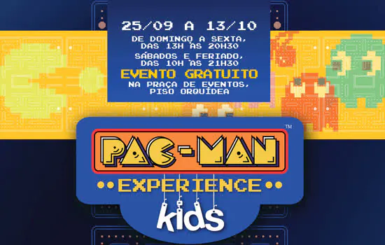 Pac-Man Experience Kids chega ao Shopping Anália Franco