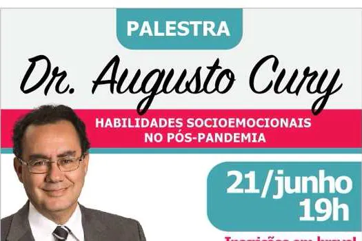 Escritor Augusto Cury ministra palestra no Colégio Singular Santo André