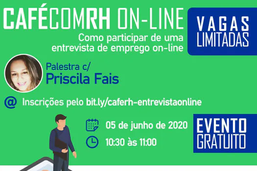 Ribeirão Pires terá palestra virtual sobre entrevistas de emprego online