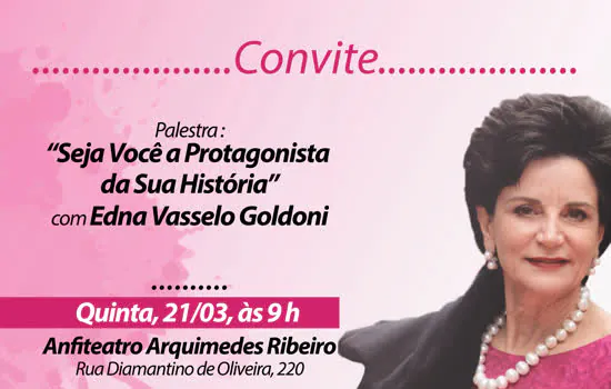 Ribeirão Pires promove palestra “Seja você a protagonista da sua história”