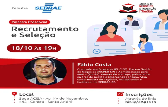 ACISA e SEBRAE promovem oficina voltada para recrutamento e seleção