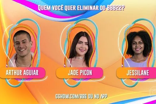 Arthur Aguiar, Jade Picon e Jessilane formam sétimo paredão do ‘BBB 22’