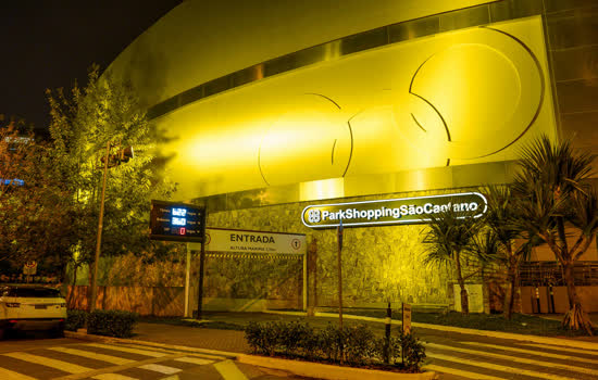 ParkShoppingSãoCaetano recebe iluminação especial no Setembro Amarelo