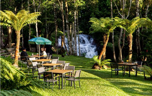 Parque da Cerveja inaugura Biergarten próximo à cachoeira