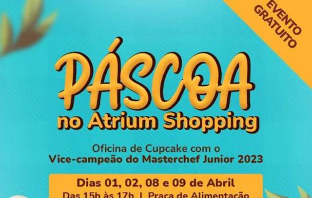 Páscoa: Vice-campeão do Master Chef Júnior ensina a fazer cupcakes no Atrium Shopping