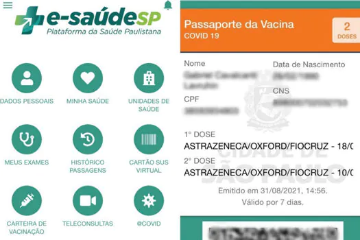 Passaporte da Vacina amplia alcance do aplicativo e-saúdeSP