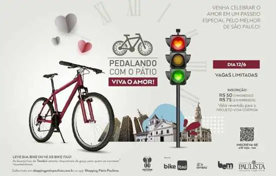 Shopping Pátio Paulista promove passeio ciclístico com a temática Dia dos Namorados