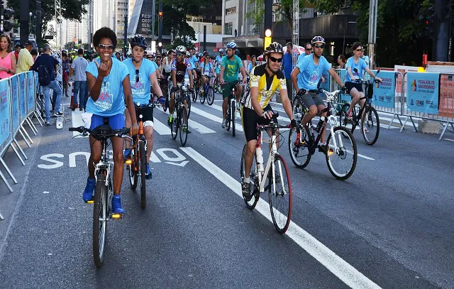 Passeio ciclístico comemora os 469 anos da cidade de São Paulo