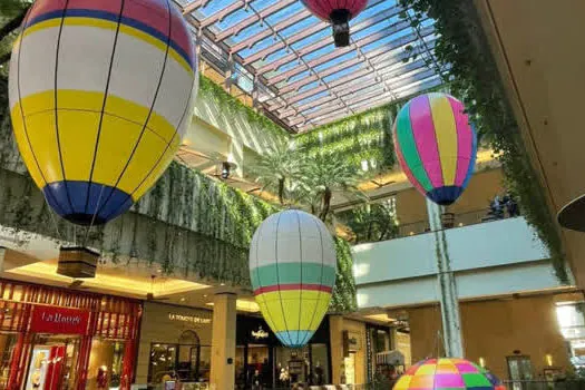 Um passeio de balão no Shopping Cidade Jardim