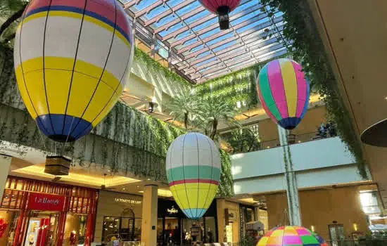 Um passeio de balão no Shopping Cidade Jardim