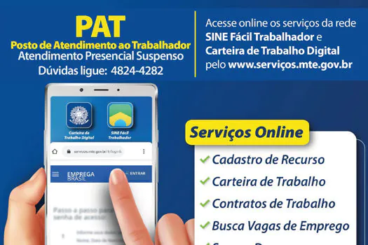 Plataformas digitais garantem acesso ao Seguro Desemprego e Carteira de Trabalho