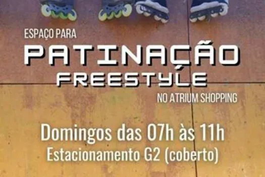 Patins liberados no estacionamento do Atrium Shopping