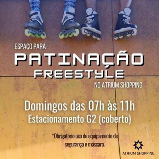 Patins liberados no estacionamento do Atrium Shopping