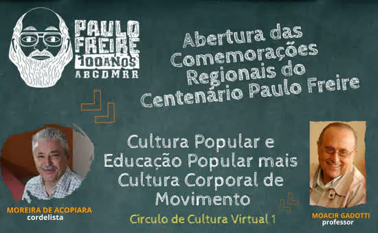 Educação de Diadema coordena live em homenagem a Paulo Freire nesta quinta (12)