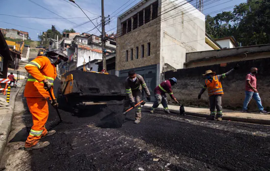 Ribeirão Pires dá sequência às obras de pavimentação do Jardim Caçula