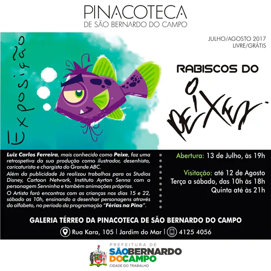 Exposição do diretor e cartunista Luiz Carlos Ferreira