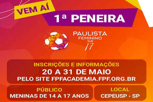 FPF realiza 1ª peneira feminina para meninas de 14 a 17 anos