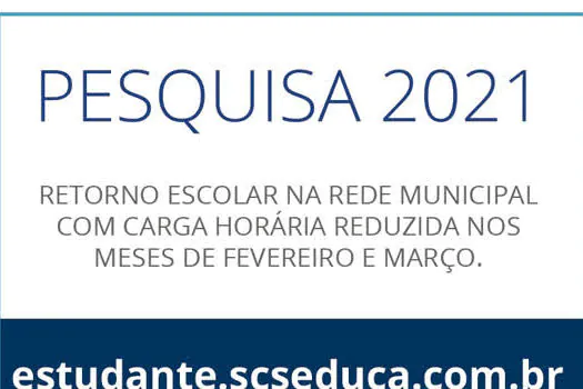 São Caetano lança nova pesquisa sobre retomada das aulas presenciais