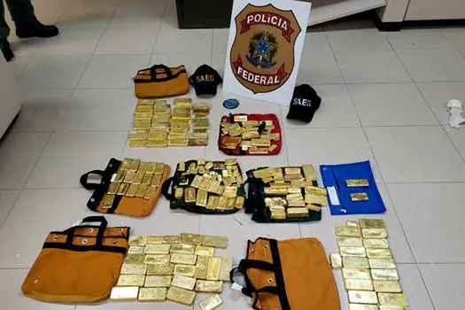 PF apreende 111 quilos de ouro no aeroporto de Goiânia