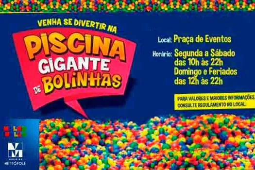 Piscina gigante de bolinhas chega ao Shopping Metrópole