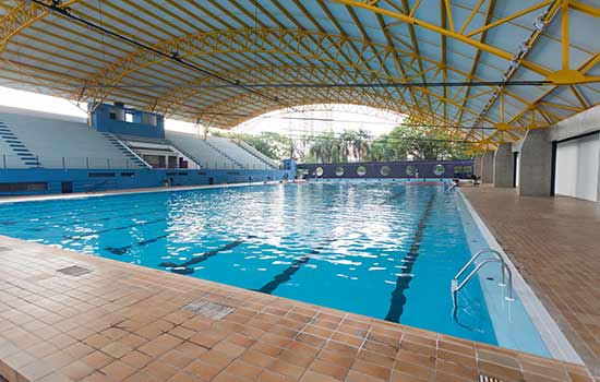 Piscina olímpica do Complexo Pedro Dell’Antonia recebe treinamento teste