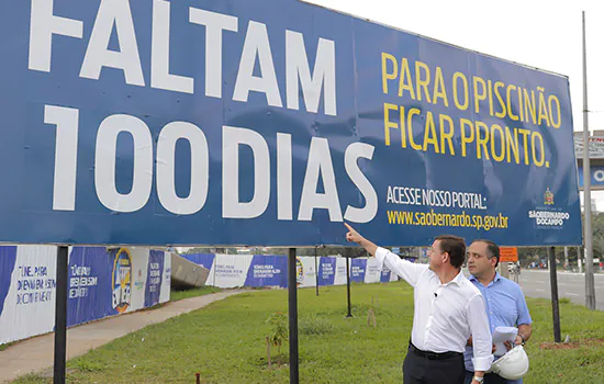 Piscinão do Paço de São Bernardo será entregue em 100 dias