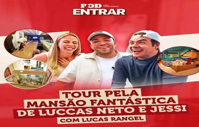 Lucas Rangel faz tour inédito na mansão de Luccas e Jessi Neto