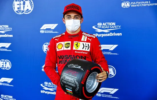 Leclerc comemora segunda pole seguida com a Ferrari: ‘Foi uma volta e tanto’