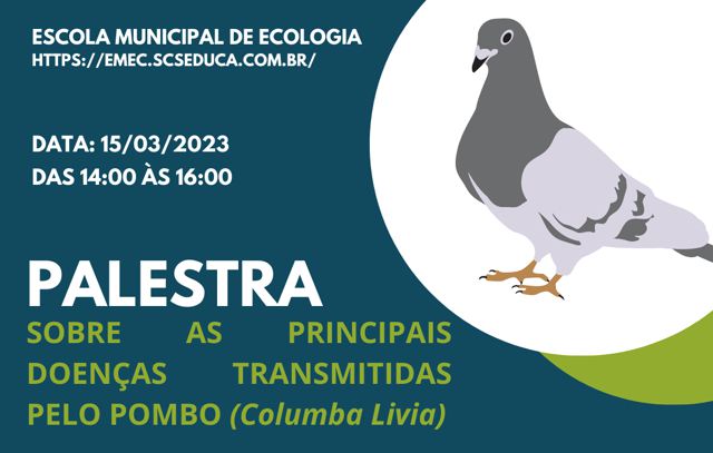 Escola de Ecologia promove palestra obre doenças transmitidas por pombos