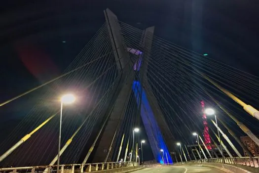 Luzes na Ponte Estaiada e Monumento das Bandeiras alertarão sobre frio