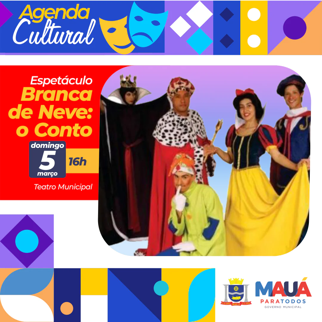 Teatro Municipal de Mauá recebe o espetáculo ‘Branca de Neve – O Conto’