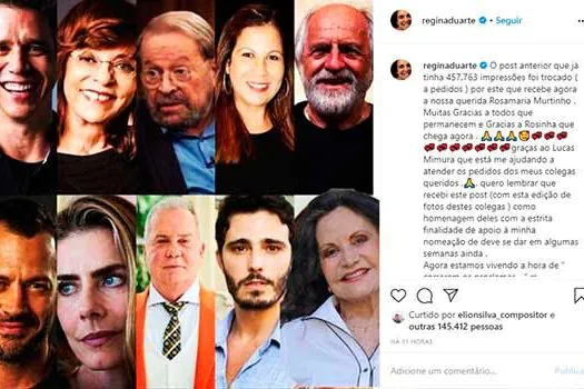 Atrizes reclamam de postagens de Regina Duarte no Instagram