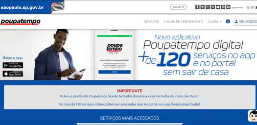 Serviços digitais do Poupatempo crescem em 2021