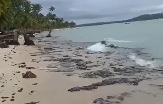 Duas toneladas de óleo são retiradas de praias em Pernambuco