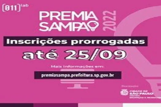 Inscrições para o Premia Sampa 2022 são prorrogadas até domingo (25)