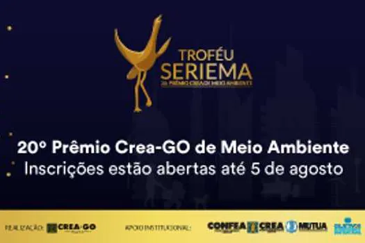 Abertas inscrições para 20º Prêmio Crea-GO de Meio Ambiente