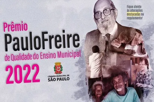 Prêmio Paulo Freire 2022 recebe inscrições até 8 de julho