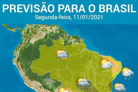 Segunda-feira com clima típico de verão no Brasil