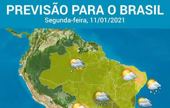 Segunda-feira com clima típico de verão no Brasil