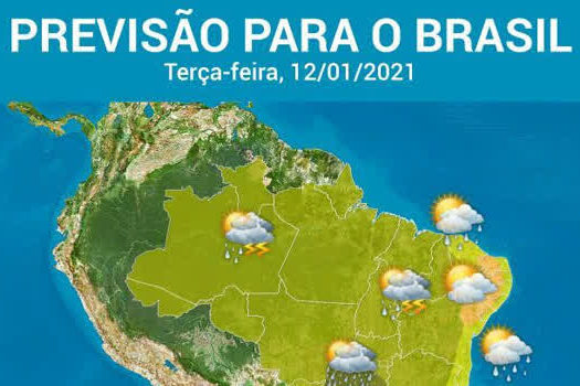 Terça-feira quente e com risco de temporais em muitos estados