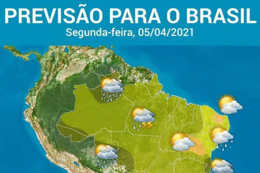 Chuva moderada no Nordeste e volta a chover no Sul do BR