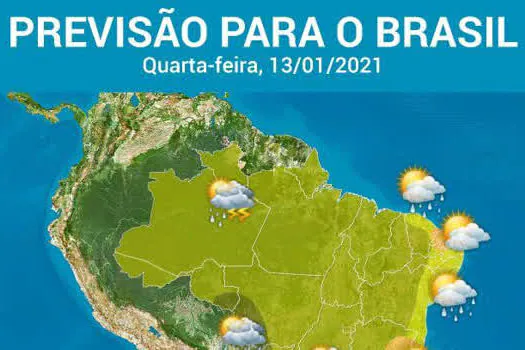 Mais um dia muito instável sobre o Brasil