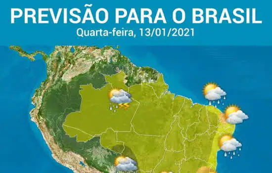 Mais um dia muito instável sobre o Brasil