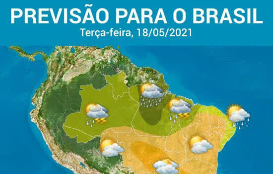 Tempo seco predomina nesta terça-feira no Brasil