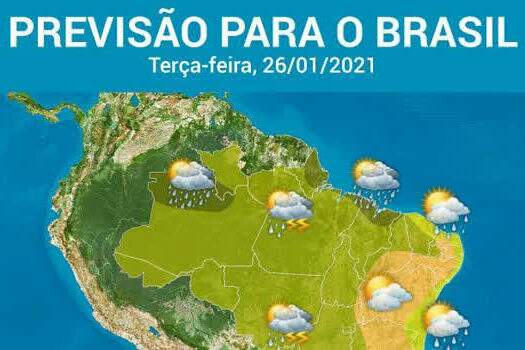 Terça-feira típica de verão no Brasil