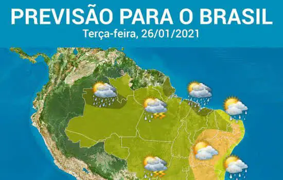 Terça-feira típica de verão no Brasil