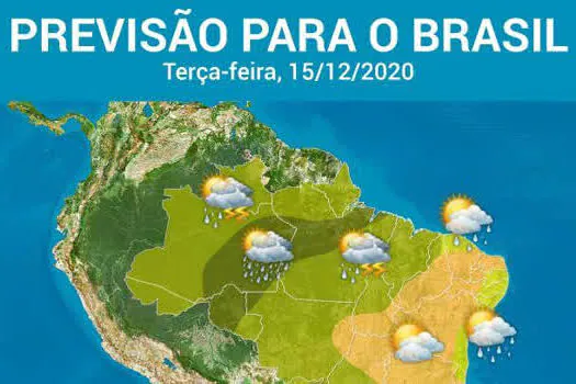 Terça-feira com mais temporais no Brasil