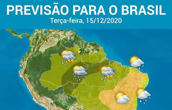 Terça-feira com mais temporais no Brasil